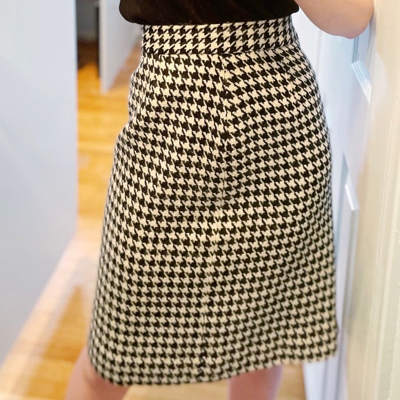 Vintage houndstooth pencil skirt - Picture 6 of 8